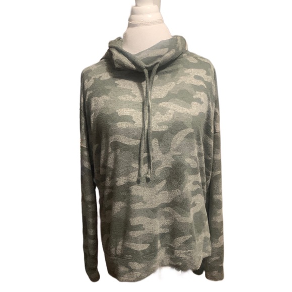 Maurices Tops - Maurice’s Camo Cowl Neck Hoodie